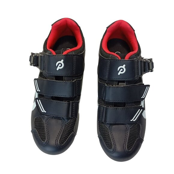 Peloton Cycling Shoes 38 EU Black & Red With Buckle Closure - Picture 2 of 10